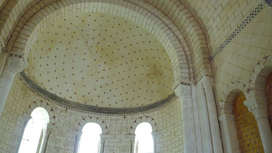 Intérieur de l’église d’Ineuil, photographie de repérage de Henri Strinati